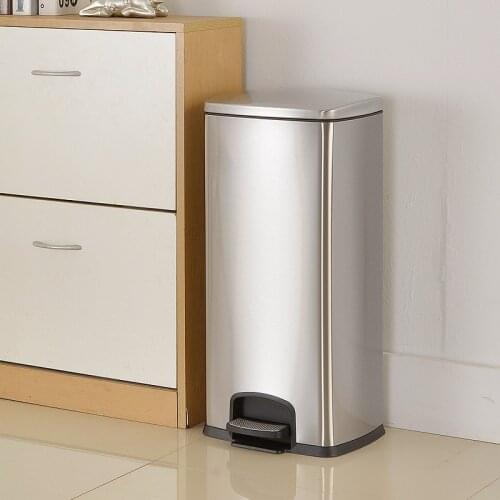 20/30/40L Garbage Cans Stainless Steel High-capacity Pressing Type Trash Can Waterproof Anti-shock High Quality Home Trash Bin