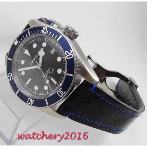 41mm corgeut black dial Sapphire Glass Luminous Newest Hot top brand Luxury Automatic movement Mechanical mens Wristwatches