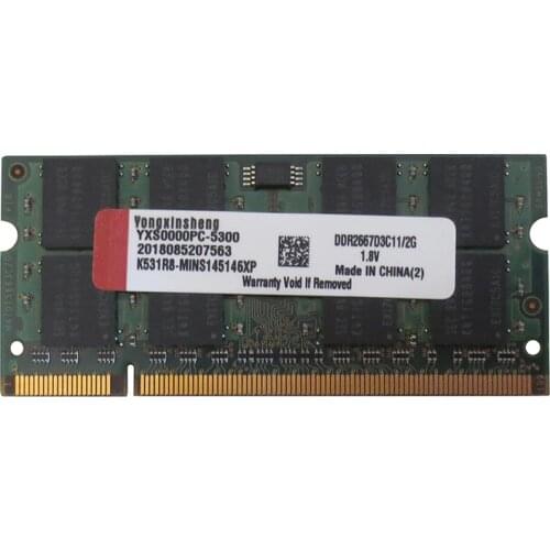 YongXinSheng DDR2 2GB 667MHZ PC2-5300S Laptop Ram Memory Used SO-DIMM Random chips