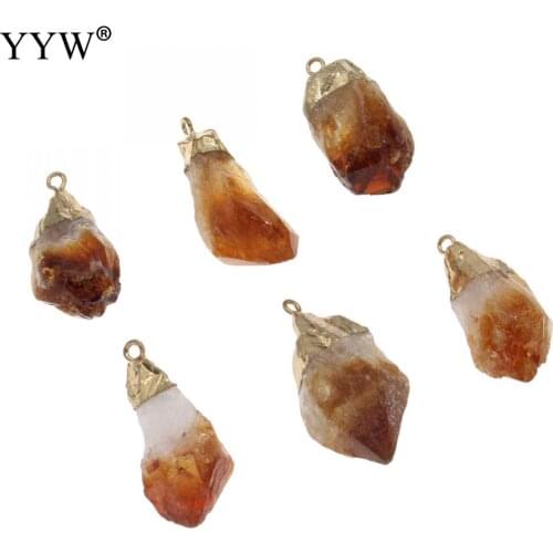 Natural Stone Quartz Crystal Pendant Necklace Brazil Druzy Irregular Shape Mixed Colors Chakra Jewelry Charm Sold By Pc