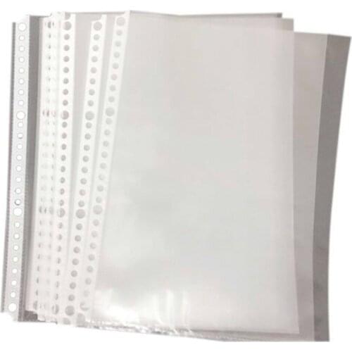 New Pack of 200 A5 Clear Punched Pockets - Plastic Poly Folders File Folder 21.5*17.2cm