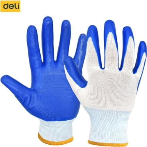 Deli Breathable Non-slip Polyester Gloves Garden Tools Industrial Household Working Outdoor Gardening Protective Gloves