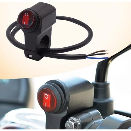 Headlight Control Switch Black Universal Waterproof Motorcycle Headlight Fog Light Switch Handlebar Accessories