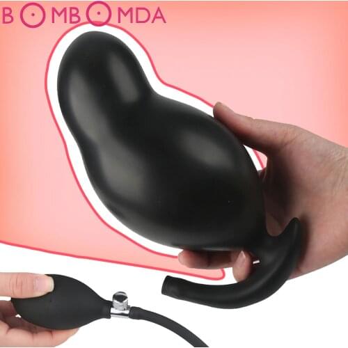 Super Large Inflatable Huge Anal Butt Plug Big Dildo Pump Prostate Massage Anus Dilator Expandable Sex Toys for Women Man Gay