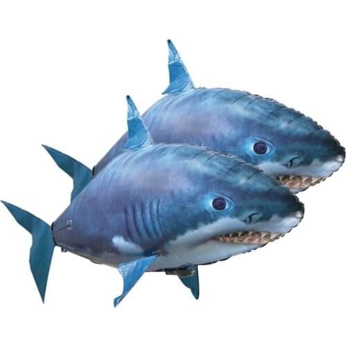 Remote Control Flying Fish in the Air Inflated Clown Fish Gifts Party Decoration Shark Toys Swimming Animal for Kids