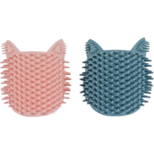 Cats Corner Scratching Rubbing Brush Hair Removal Massage Self Groomer Comb with Catnip