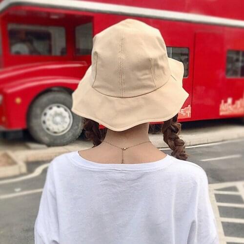 Fisherman hat female summer leisure joker tide sunshade hat female small pure and fresh basin hat literature and art bask hat