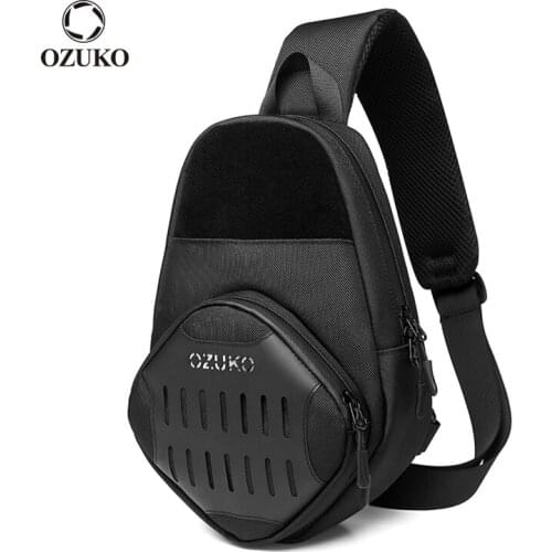 OZUKO Tactical Chest Bag Men Fashion Outdoor Sports Sling Shoulder Bag Waterproof Messenger Bag for Teenager Male Crossbody Bags