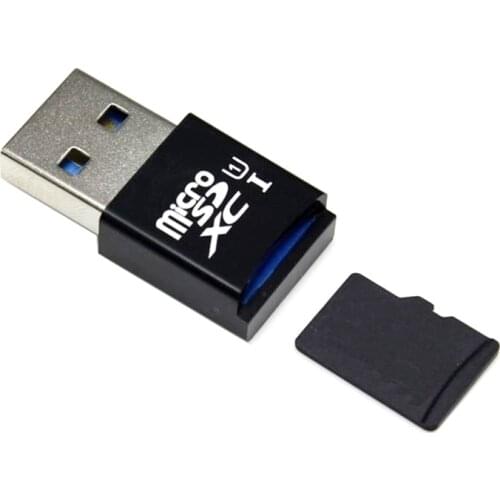 5PCS Black Mini Size 5Gbps Super Speed USB3.0 USB 3.0 to Micro SD SDXC TF Card Reader Adapter