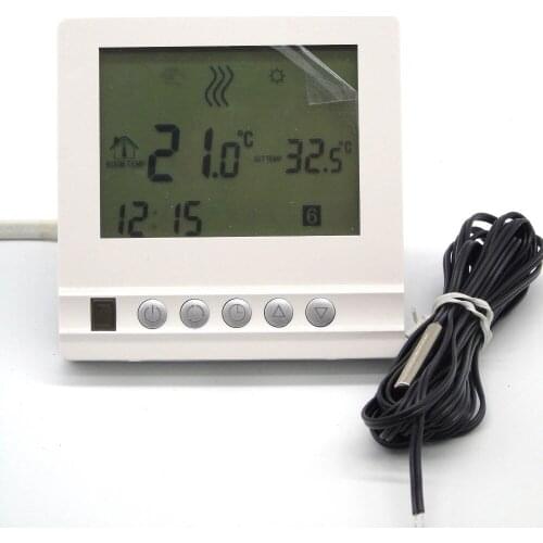 EU underfloor heating thermostat weekly programmable with valve control