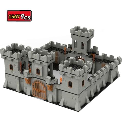Military Series Medieval Century Ancient City Wall Castle Watchtower MOC Building Blocks Bricks Toys Christmas Gifts