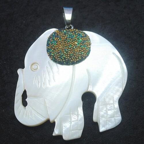 1PC white shell pendant elephant pendants natural shell beads only one selling unique fantastic items good selling hotelling