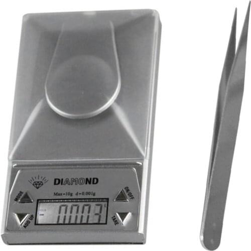 1pcs High Precision 10/50G 0.001g LCD Digital Jewelry Scale Lab Gold Herb Balance Blue Backlight Weight Gram Worldwide Store Hot