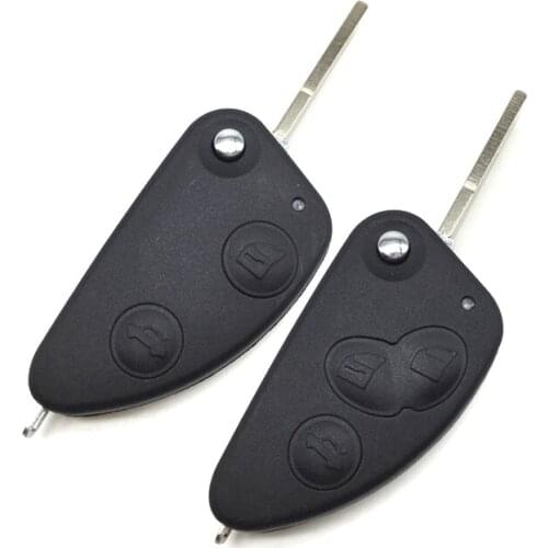 10pcs/lot 2 3 Buttons For Alfa Romeo Flip Remote Car Key Shell FOB Case For Alfa 147 156 166 GT JTD TS Key Replacement Shell