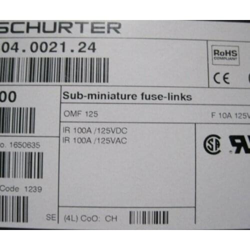 10PCS OMF125 10A 6.3A OMF125F10A OMF125F6.3A Blow Fuse new