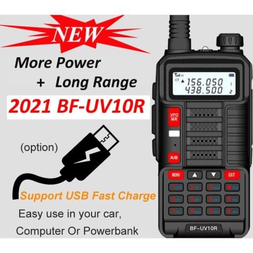 2021 Professional Baofeng UV10R Upgrade Walkie Talkie Long Range 30km Baofeng UV 10R 8800mAh Dual Band Two Way CB Ham Radio USB