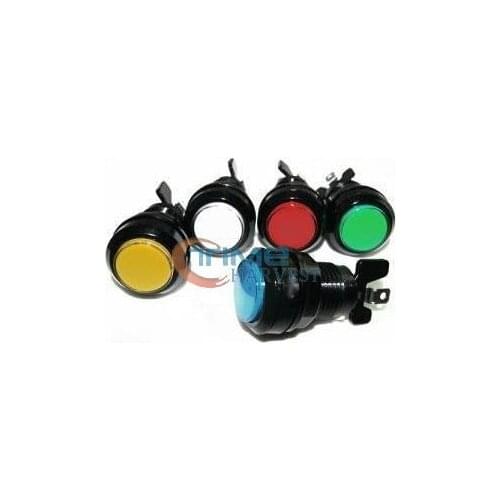 50 pcs Illuminated Push Button/colored caps round button/arcade machine parts/accessories/Arcade machine/Coin operator cabinet