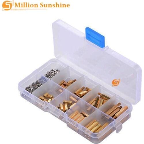 In Stock!88pcs M3 Male Female Spacer Electric Stand off PCB Circuit Board Hex Screw Nut Assortment PCB Board Repair Tool Set Kit