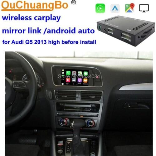 Ouchuangbo wireless CarPlay upgrade screen for A4 Q5 A5 S5 2010-2017 support USB player Mirror link