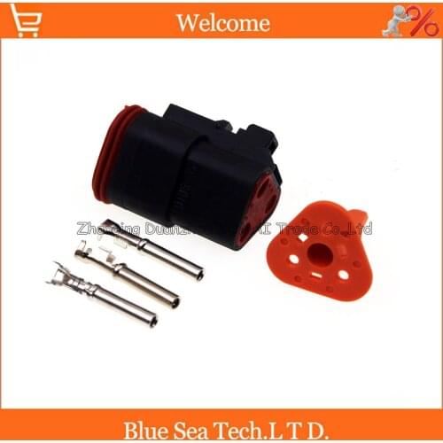 Deutsch DT06-3S female 3 Pin Engine waterproof electrical connector for car motorcycle,truck,boats,etc