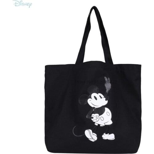 Disney Mickey Mouse Women Shoulder Messenger Bag Canvas Handbag Travel Bag High Capacity for Girls Shopping Use Student Bags