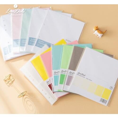 Doki A6 Square Pink Brown Journal Notebook Refill Paper PVC Pocket Lovedoki Planner Organizer