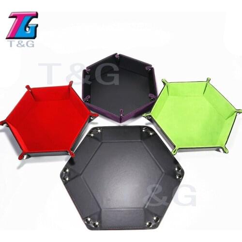 PU Leather Tray Double-sided Use Soft Velvet and Carry Foldable Accessory Favorites Different Color Boardgame