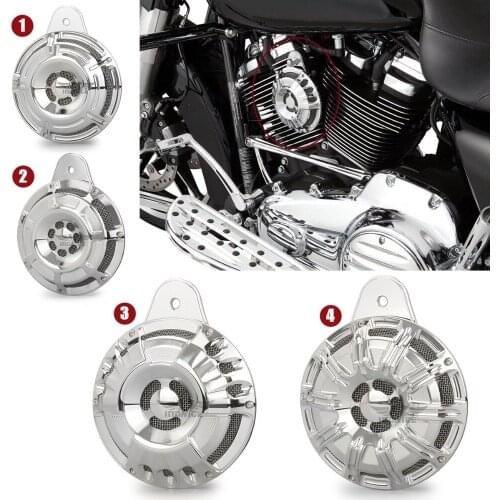 CNC cut edge cut chromed horn cover horns assembly touring harley big twin horn for 1991-2018 Harley big twin FLT Touring dyna