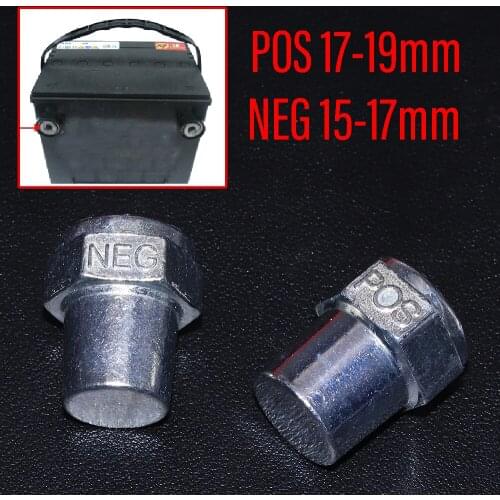 JEAZEA 2x Universal Alloy Positive Negative Car Battery Terminal Clamp Clip Connector Silver Corrosion Resistance Accessories