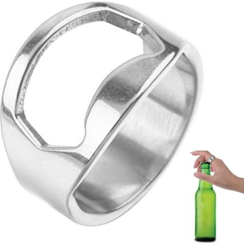 1pcs 17mm/18mm/19mm/20mm Ring Opener Ring Open Beer Ring Jewelry for Party Fashion Creative Ring Beer Bottle Ring Opener