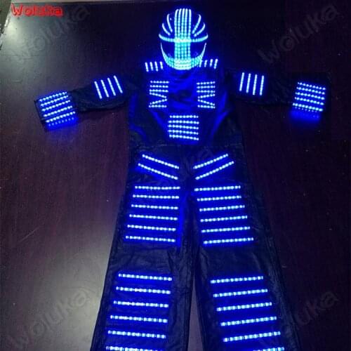 LED Luminescent performance suit dance suit led stilts discoloration electro-optical Dance robot costume CD15 T02
