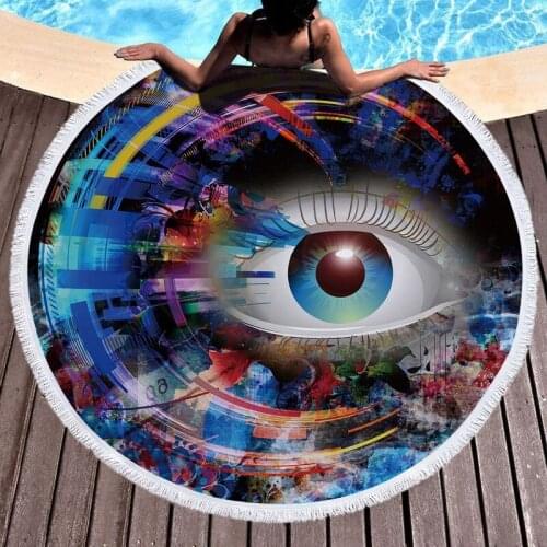 Creative eye pattern Beach cover up Microfiber towel Large beach towel Bath towels Beach mat towel microfiber towel miraculous