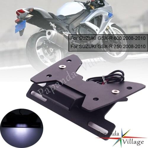 Tail License Plate Fender Eliminator Number Frame Bracket For Suzuki GSX-R 600 750 GSXR600 GSXR750 GSX-R750 2008 2009 2010 LED
