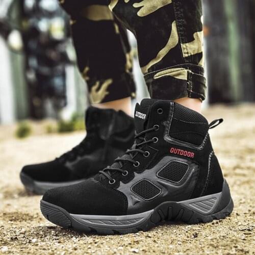 2021 Winter New Fashion Sneakers Outdoor Tactico Military Luxury High Top Lace Up Men Shoes Big Size Comfort Hiking Boots