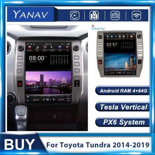 Android Telsa Vertical Screen Car Radio For Toyota Tundra 2014-2019 Car Multimedia Player Audio Gps Navigation Stereo receiver
