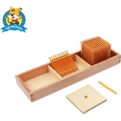 Montessori mathematics Introduction to Decimal Quantity with Trays toy