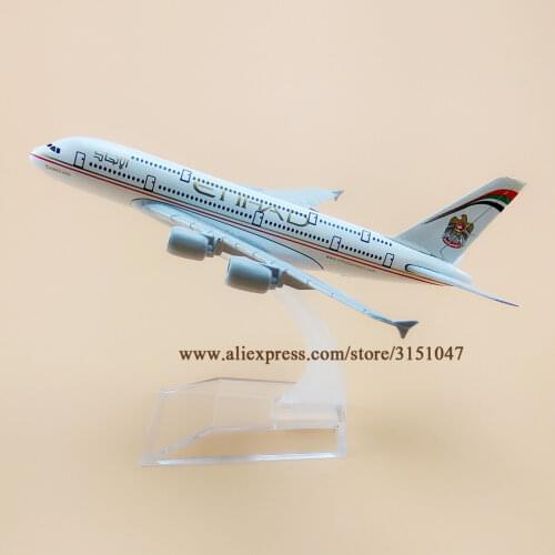 NEW Alloy Metal Etihad Air Airlines Airplane Model Airbus 380 A380 Airways Plane Model Stand Aircraft Kids Gifts 16cm