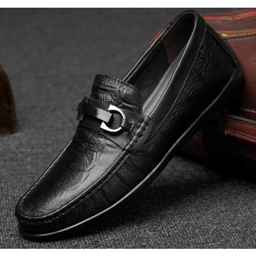 Loafers Men Slip on Flats Casual Shoes Genuine Leather Driving Shoes Wedding Oxford Shoes Mens Dress Shoes