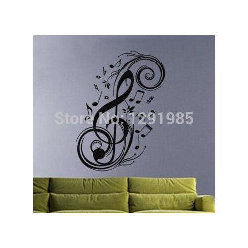 Music Heart decals wall saying vinyl lettering home decor decal stickers quotes fashion Poster
