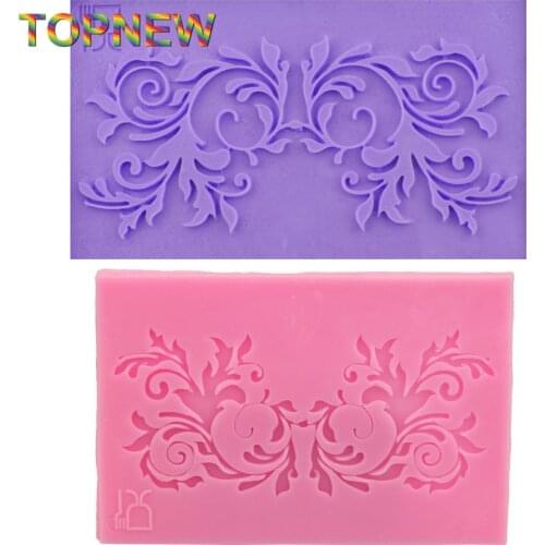 NEW! Lace Flower 3D Fondant Cake Molds 11*7.2cm Bakeware Chocolate Moulds Sugar Craft Tools Silicone Mold Moulds C1762