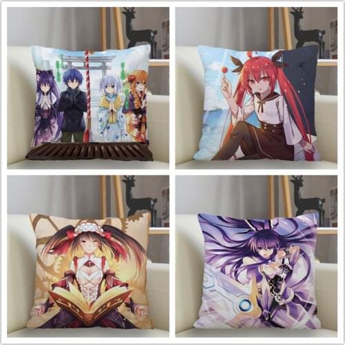 Musife New Custom DATE A LIVE Pillowcase Sofa Decorative Cushion Cover Pillowcase Home Decor Drop Shipping Wholesale