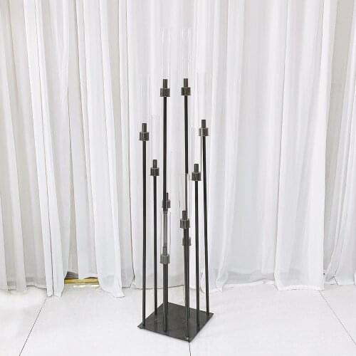 New wedding road guide props electroplating black festival high candlestick desktop ornaments hotel supplies decorations