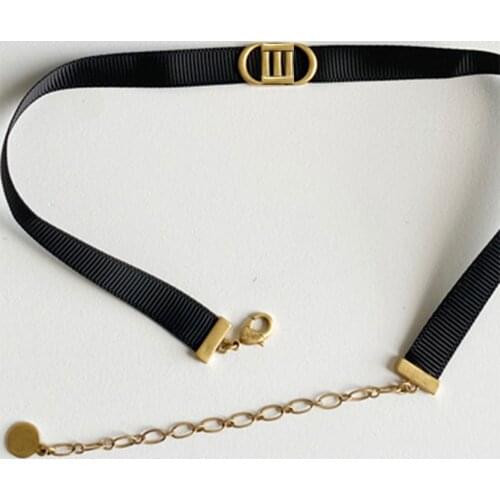 Simple Design Ribbon Choker Logo Engraved Charming Neck Accessories For Hot Sex Girl Woman Cocktail Party Jewelry Birthday Gifts