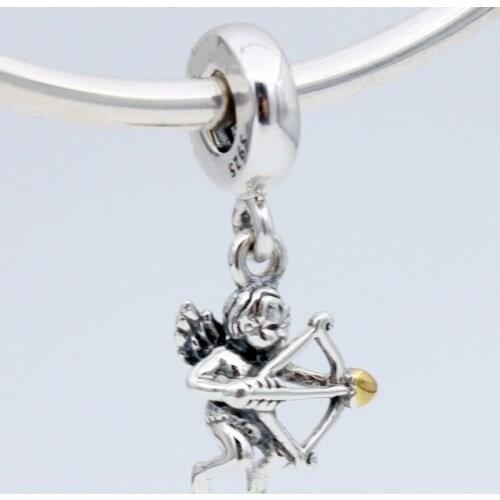 Original The God of Love Cupid Pendant Beads Fit 925 Sterling Silver Bead Charm Europe Bracelet Bangle DIY Jewelry
