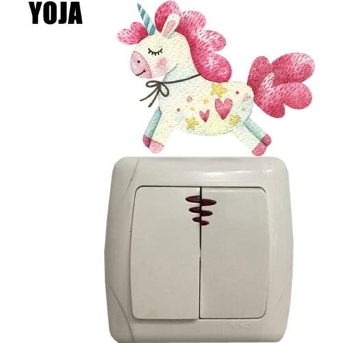 YOJA Cartoon Cute Pony Personalized Switch Wall Sticker Living Room Bedroom High Quality Decals 8SS0937