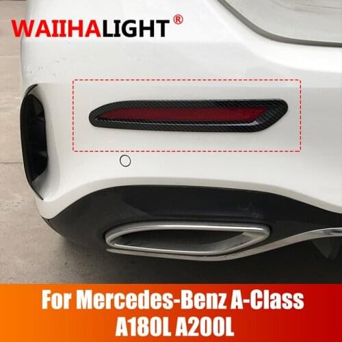 2pcs Car ABS Chrome Cover Trim Back Tail Rear Fog Light Frame Sticks For Mercedes Benz Vito W447 2017 2018 2019