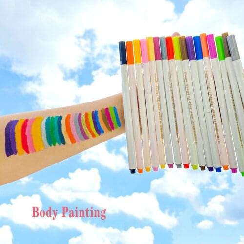 Washable Body Paint Acrylic Markers Pen For Drawing Sofr Colored Brush Pens Metallic Marker Pens Diy Card Stationery Supplies