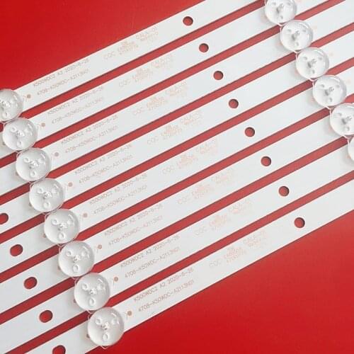New 4LEDs 485mm 8 pcs/set LED backlight strip For P50FN0117K P50FN117K K500WDC2 K500WDC2178059 4708-K50WDC-A2113N01