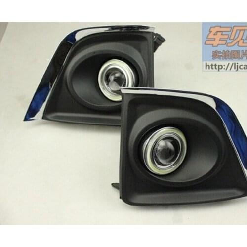 Eosuns Cob Angel Eye Led Daytime Running Light Drl + Halogen Fog Lamp + Projector Lens for Toyota Corolla 2014