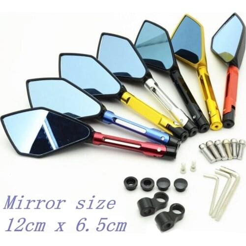 Motorcycle scooter electric car CNC modified rearview mirror For Yamaha Honda sports car mirror aluminum alloy inverted mirror